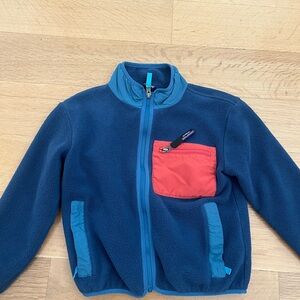 Patagonia Kids Fleece Jacket - Navy and Red